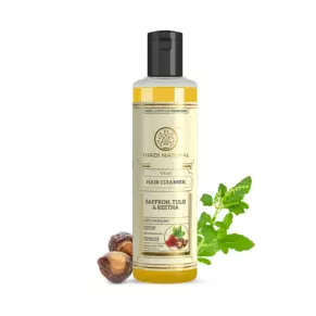 Khadi Natural Shampoo Saffron, Tulsi & Reetha 210ml / Шампунь Кхади Натурал Шафран, Тулси и Реета 210мл